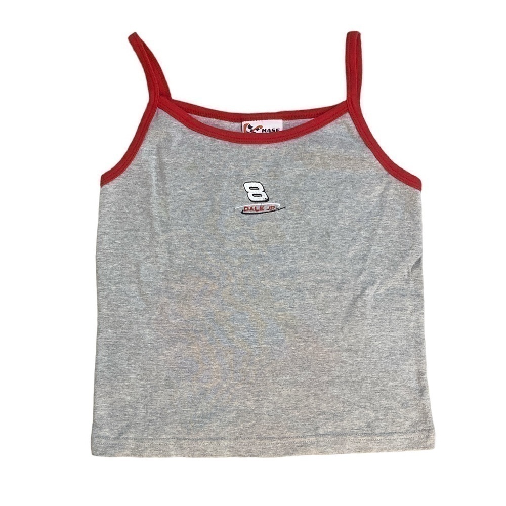 𝅺medium Gray & Red Dale Jr Tanktop